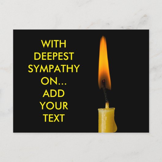 Brennende Kerze und dein Text. 2 Postkarte (Vorderseite)