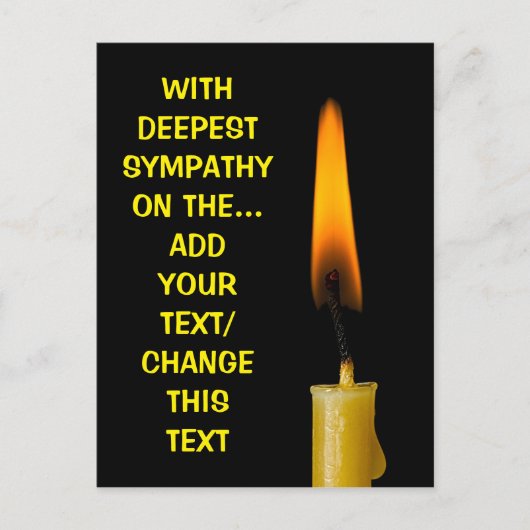 Brennende Kerze und dein Text. 2 Postkarte (Vorderseite)