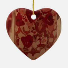 Brennende Kerzen für den Valentinstag-Baum Keramik Ornament
