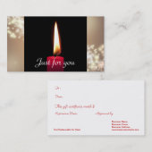 Brennende Kerzen-Geschäfts-Geschenkgutscheine Rabattkarte (Vorne/Hinten)