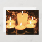 brennende Kerzen Postkarte (Vorne/Hinten)