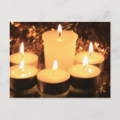 brennende Kerzen Postkarte (Vorderseite)