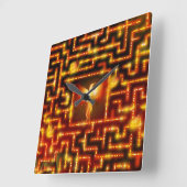 Brennende Labyrinth-Uhr Phoenix Quadratische Wanduhr (Winkel)