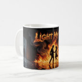 Brennende Leidenschaft Mitternachtsromanze Kunstbe Kaffeetasse (Vorderseite Links)