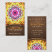 Brennende Leidenschafts-holistische Mandala Visitenkarte (Vorne/Hinten)