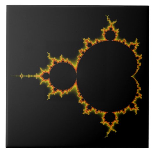 Brennende Mandelbrot Set-Fliese Fliese (Vorderseite)