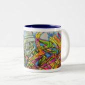 Brennende Mann-Kunst-Tasse durch Nerd Zweifarbige Tasse (VorderseiteRechts)