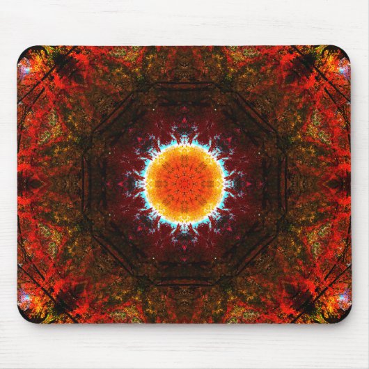 Brennende Natur-Mandala Mousepad (Vorne)