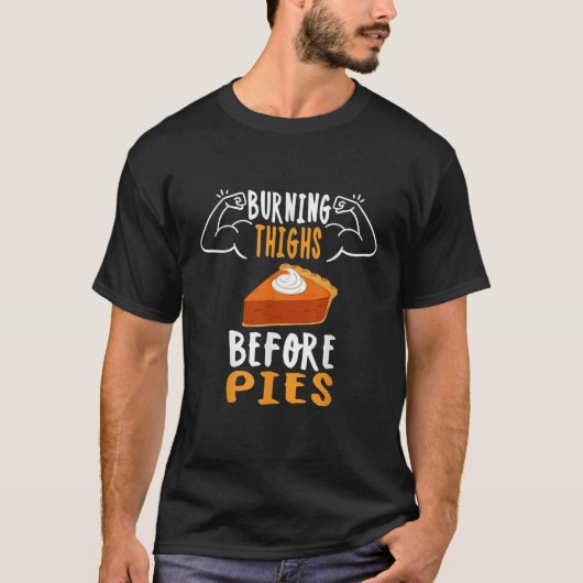 Brennende Oberschenkel vor Pies Erntedank Pumpkin  T-Shirt (Vorderseite)