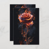Brennende Rose Einladung (Vorne/Hinten)
