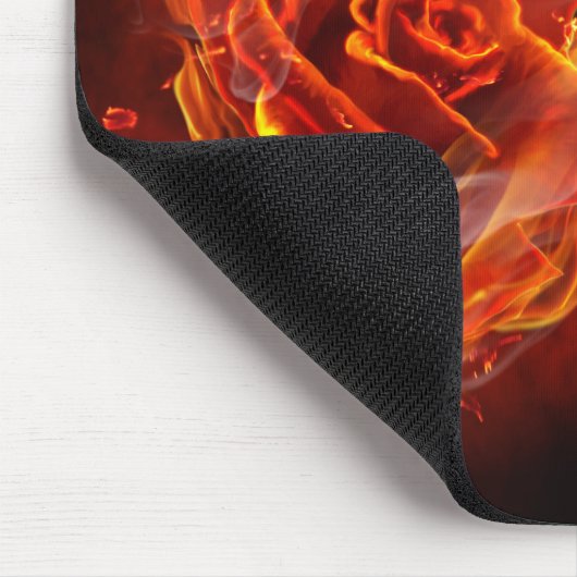 Brennende Rose Mousepad (Ecke)