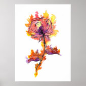Brennende Rose Tattoo Poster (Vorne)