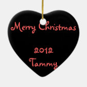 Brennende Rote Rose Keramik Ornament (Hinten)