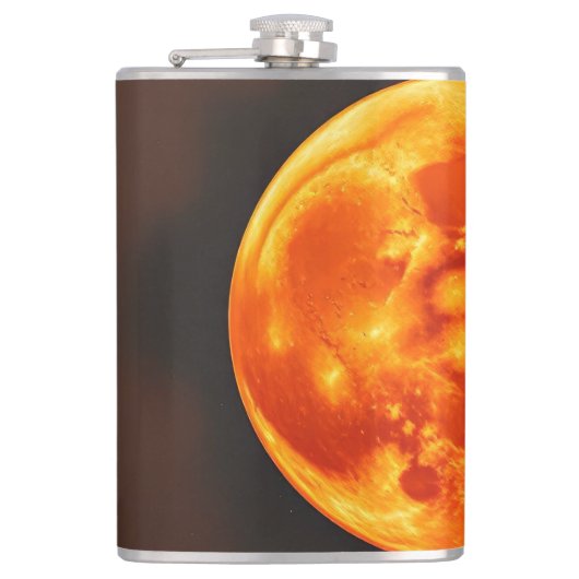 Brennende Sonne Flachmann (Vorderseite)