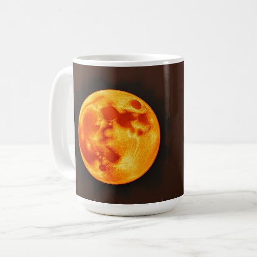 Brennende Sonne Kaffeetasse (Vorderseite Links)