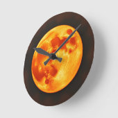 Brennende Sonne Runde Wanduhr (Winkel)