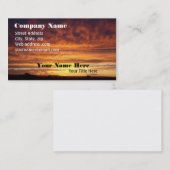 Brennende Sonnenuntergang-Visitenkarte Visitenkarte (Vorne/Hinten)