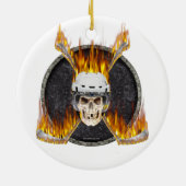 Brennende Stöcke Keramik Ornament (Hinten)