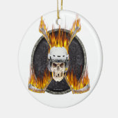 Brennende Stöcke Keramikornament (Links)