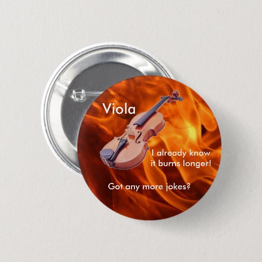 "Brennende Viola-" Knopf Button (Vorne & Hinten)