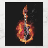 Brennende Weinkarte Weinetikett (Einzelnes Label)