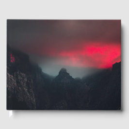 Brennende Wolken, Nebel und Berge Gästebuch