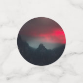 Brennende Wolken, Nebel und Berge Konfetti (Klein Vorderseite)