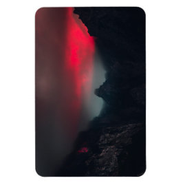 Brennende Wolken, Nebel und Berge Magnet