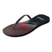 Brennende Wolken, Nebel und Berge Monogramm Badesandalen (Schrägansicht)