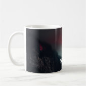 Brennende Wolken, Nebel und Berge Monogramm Kaffeetasse (Links)