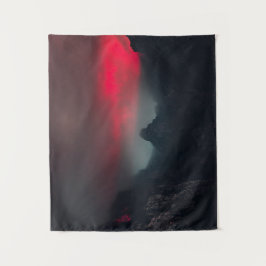 Brennende Wolken, Nebel und Berge Wandteppich