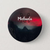 Brennende Wolken, Nebel und Monografie der Berge i Button (Vorderseite)