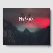 Brennende Wolken, Nebel und Monografie der Berge i Gästebuch (Rückseite)