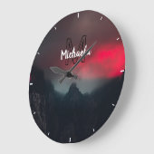 Brennende Wolken, Nebel und Monografie der Berge i Große Wanduhr (Winkel)