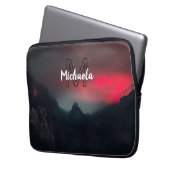 Brennende Wolken, Nebel und Monografie der Berge i Laptopschutzhülle (Vorderseite Links)