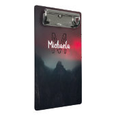 Brennende Wolken, Nebel und Monografie der Berge i Mini Klemmbrett (Schrägansicht)