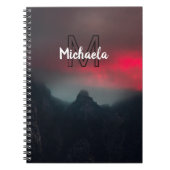 Brennende Wolken, Nebel und Monografie der Berge i Notizblock (Vorderseite)