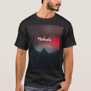 Brennende Wolken, Nebel und Monografie der Berge i T-Shirt