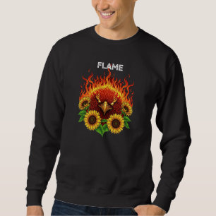Brennender Adler in Sonnenblumen: Feuer Wiedergebo Sweatshirt