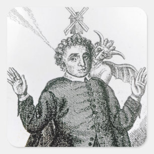 Brennender Armeeprediger Hughs Peter Quadratischer Aufkleber