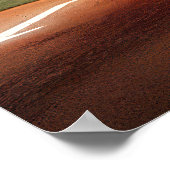 Brennender Baseball im Stadion Poster (Ecke)