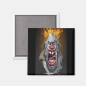 brennender Clown Magnet (Vorderseite/Rückseite)