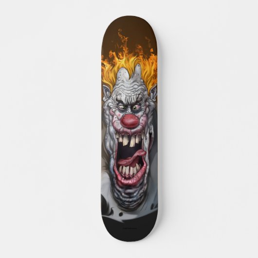 brennender Clown Skateboard (Vorne)