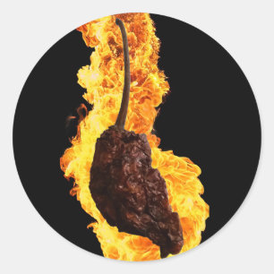 Brennender Geist-Pfeffer Runder Aufkleber