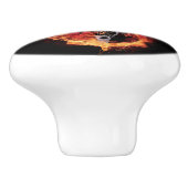 Brennender Gitarren-Griff Keramikknauf (Seitenansicht)