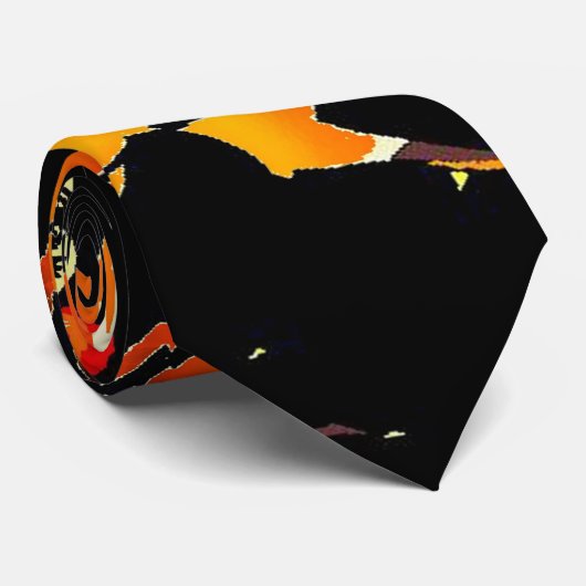 BRENNENDER HAHN KRAWATTE (Gerollt)