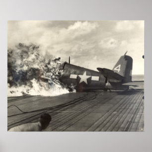 Brennender Hellcat Poster