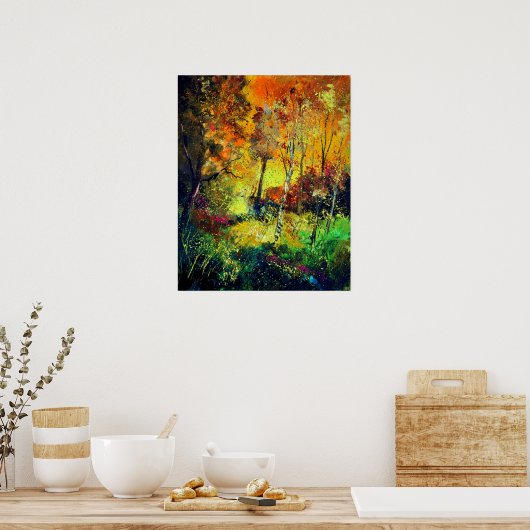 brennender Herbst Poster (Küche)