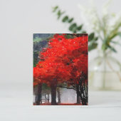 brennender Herbst Postkarte (Stehend Vorderseite)