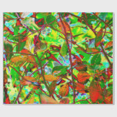 Brennender Herbstlaub Geschenkpapier (Flach)
